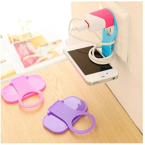 Imagen 4 de 9 de Soporte Para Celular En Enchufe De Pared Colgante Portátil