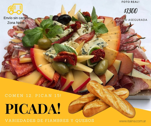 Picada Fiambres Comen 12 Pican 15 Zona Norte Envio Gratis!