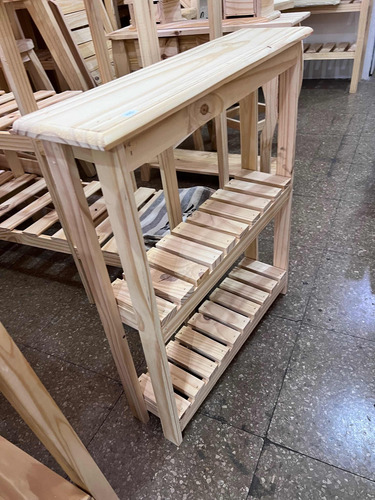 Mesa De Arrime Barra Desayunador Quesera De Pino 70x17x80 Cm