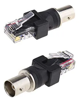 Pack De 2 Adaptadores Bnc Hembra A Rj45 Macho For Monitoring