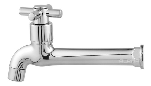 Torneira Tanque Jardim Cozinha Parede 1158 C31 Abs 19cm 1/4v Cor Prateado
