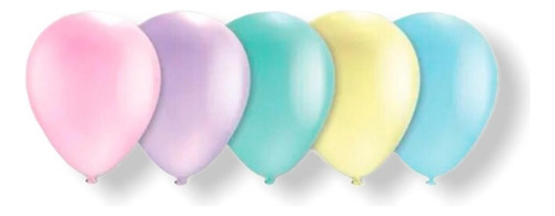 Globos Payaso Macarron Pastel No.9 50 Piezas