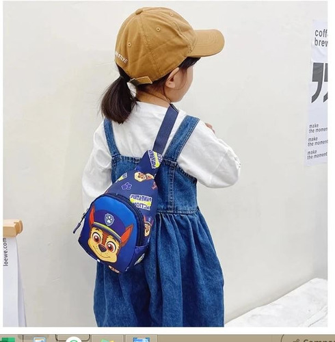 Set Bolsos + Reloj Proyector Paw Patrol Chase Y Skye