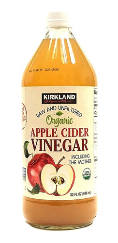 Imagen 1 de 3 de Vinagre De Manzana Kirkland Organico Sin Filtrar Excelente