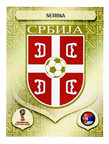 Figurinha  412 Servia Serbia  Escudo Copa 2018 Cromada