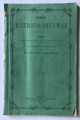 Sistema Métrico Decimal Tablas Antiguas Medidas 1862