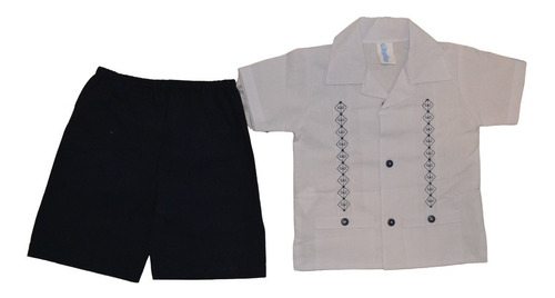 Conjunto Guayabera Combinado Bebe Niño 2pz (varios Colores)