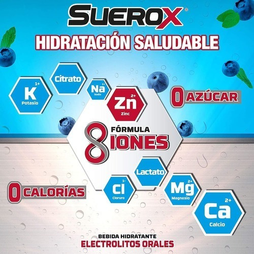 Electrolitos Orales Suerox 8iones Sol 630 Ml Hidratante