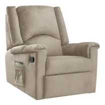 Comprar Poltrona Do Papai Decorativa Trigon Veludo Bege - Gran Belo