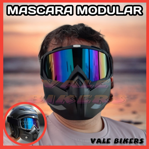 Mascara Jet Mascara Modular Painball Mask Espejado Azul