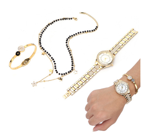 Conjunto De Joyas Para Mujer, Reloj, Pulsera Y Collar Para E