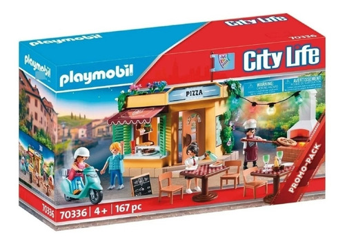 Imagen 1 de 9 de Playmobil Restaurante La Pizzeria Terraza 70336 City Life