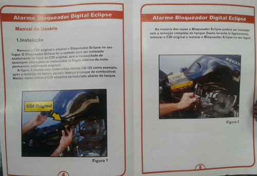 Alarme Bloqueio Motor Cdi Eclipse Twister 250 + Brinde