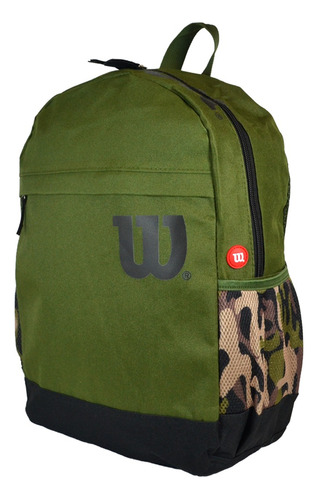 Mochila Wilson Open Urbana Deportes Reforzada Porta Notebook Color Verde Oscuro