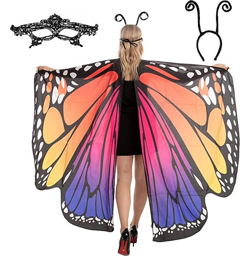 Alas De Mariposa 168cm Largo Para Mujer Halloween