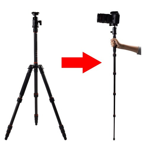 Tripé Carbono Leve Novo Até 8kg Monopé Ballhead Viagem Dslr