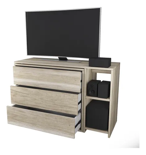 Mesa Rack Tv Lcd Escritorio Bahiut Giratorio