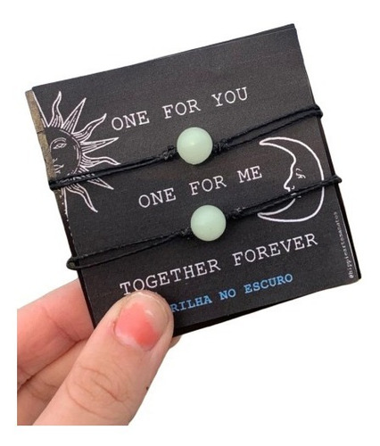 Conjunto De Pulseiras Together Forever - Brilha No Escuro