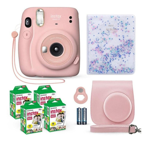 Cámara Fujifilm Instax Mini 11 Con Accesorios -rosa