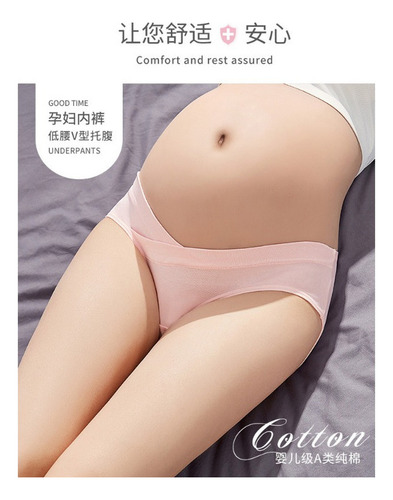 3pzs Panties Premama Algodon Suave Comodos Cintura Baja