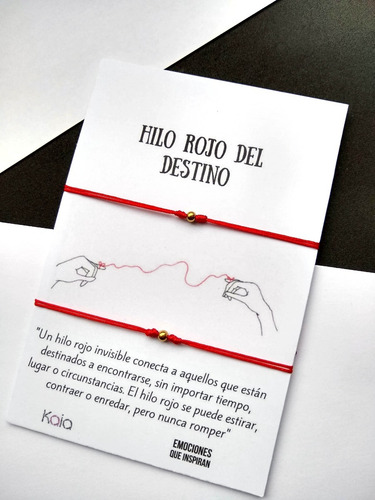 Manillas Hilo Rojo Del Destino Acero Dorado Regalo H1901