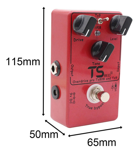 Pedales De Guitarra Pedal De Sintonizador De Efecto Rojo