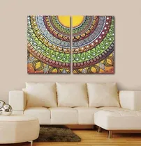 Comprar Cuadro Moderno Decorativo Mandala Pintada A Mano