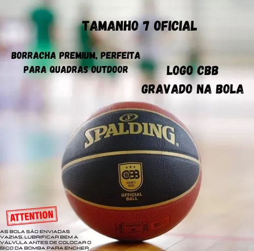 Bola de Basquete Spalding TF-50 CBB Laranja e Preto #7 Oficial