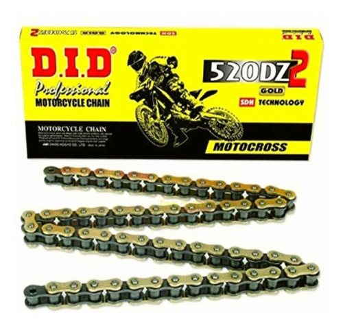 D.i.d 520dz-118 Gold 118-links Dz2 Chain With Connecting