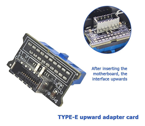 Compatible Placa Base Usb 3.0 19pin A 3.1 Conector Tipo C