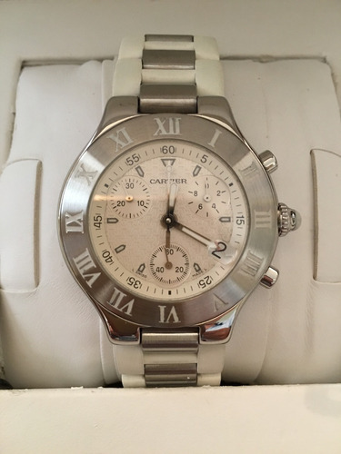 !!!!reloj Cartier Cronoscap 21 Quartz Regalado Aya12