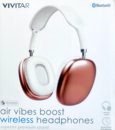 Imagen 2 de 3 de Audifono Airvibes Vivitar V50023 Bluetooth Premium Rosado