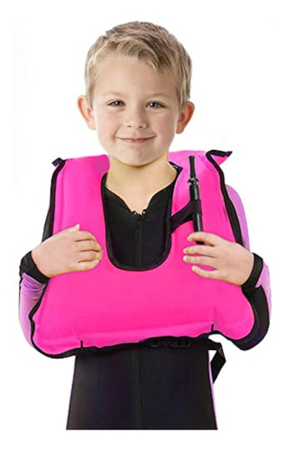 Mod-1994 Inflatable Snorkel Vest For Kids, Portable