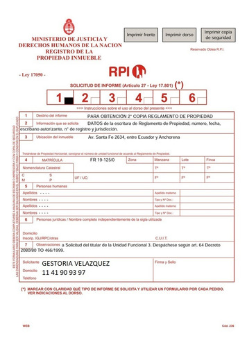 Imagen 3 de 10 de Informes Catastra Dominio Bsas Caba Rpi Cedula Planchet Arba
