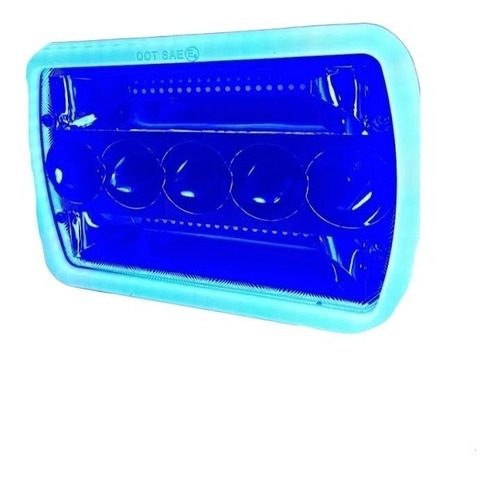 Faro Led Rectangular 8 X 5.5 Pulgadas Cuarto Azul