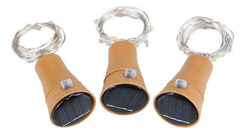 Atapón Solar For Botella De Vino, 12 Luces De Cadena
