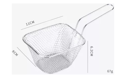 Mini Freidora De 10 Cestas Para Patatas Fritas Con Asa