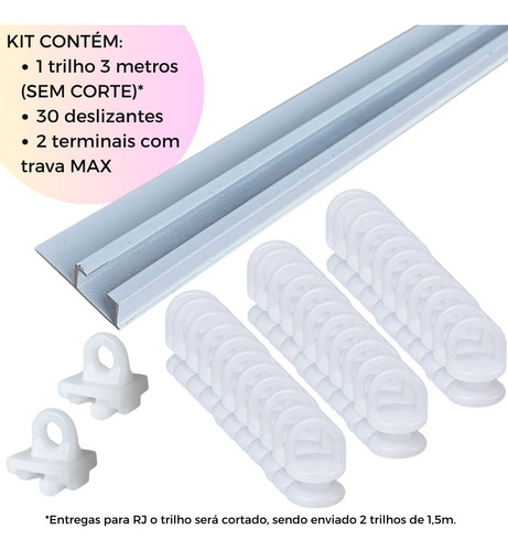 Kit Trilho Suisso Simples Max Desliz E Term 3metros