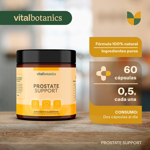 Suplemento Prostata 60caps 500mg Prost Support Vitalbotanics