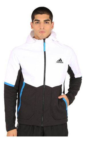 Campera adidas Designed For Gameday En Blanco Y Negro | Dext
