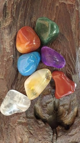 Set Piedras 7 Chakras Cuarzos Naturales A7 Reiki Amatista 