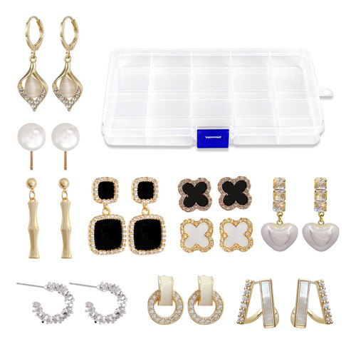 10 Pare Aretes Con Piercing Pendientes Joyeria Mujer Joyeria