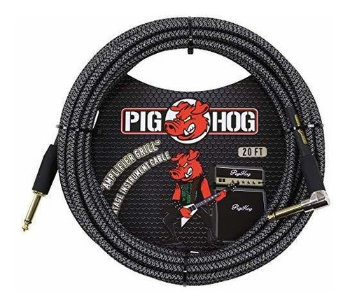 Cable Para Instrumentos: Pig Hog Pch20agr Ángulo Recto 1-4  
