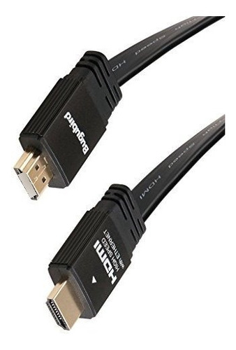 Cable Hdmi Plano Bugubird 15 Pies - Alta Velocidad 18 Gbps V