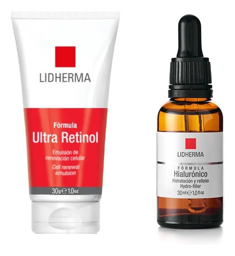 Kit Retinol + Hialuronico Principio Activo Puro Lidherma