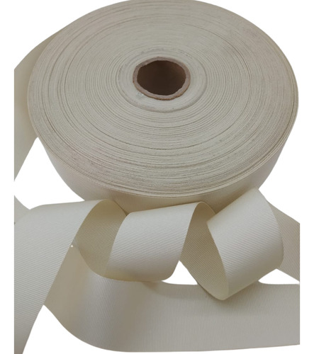 Cinta Gross De Seda N°9 40mm X 100mts - Cordón De Oro Color Manteca
