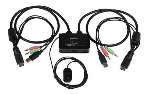 Conmutador Switch Kvm 2 Puertos Hdmi® Usb Audio Mini Jack