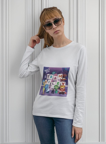Polera Larga Dama Intensamente Sentimientos Todos Estampado