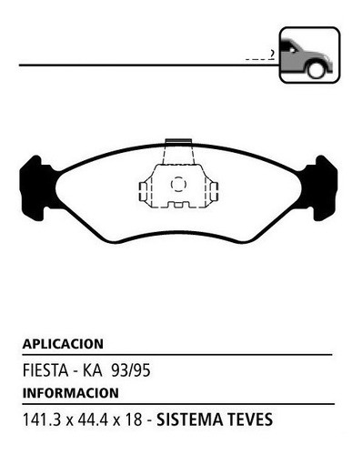Pastillas De Freno Delanteras Litton P/ Ford Ka 1993-1995
