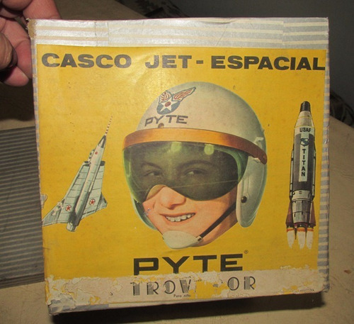 Juguete Antiguo Cascojet Espacial, Trovador, En Caja.